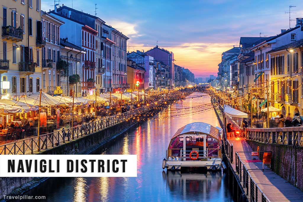 The Navigli District of Milan Italy