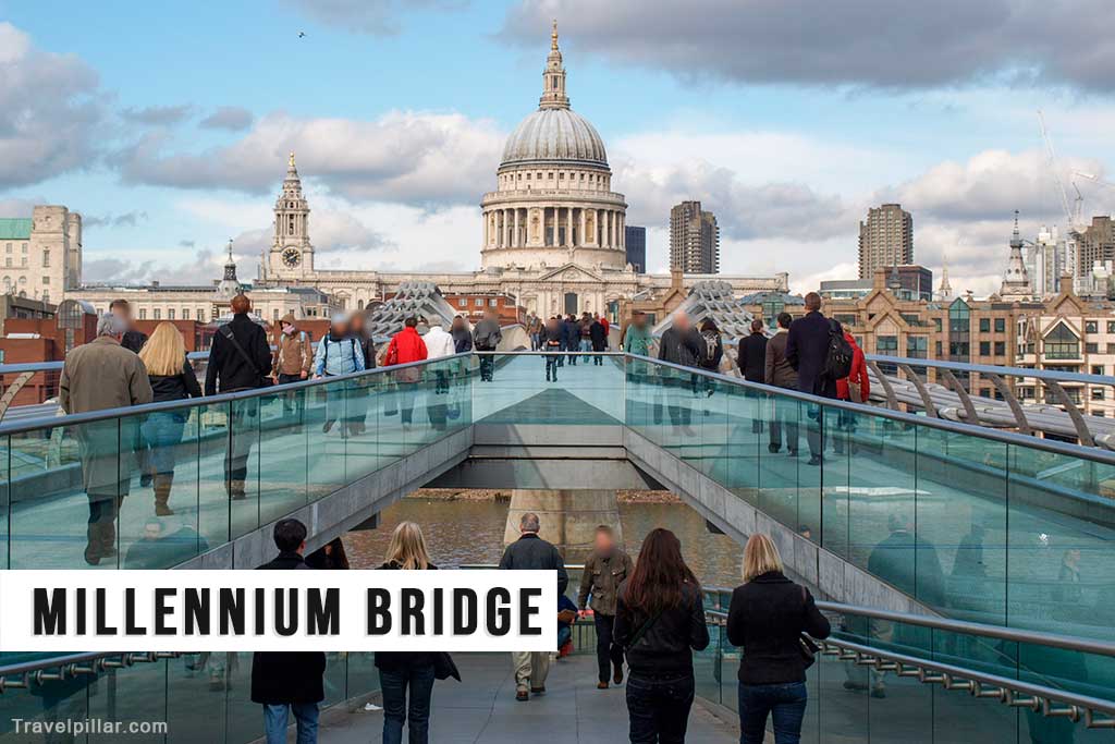 The Millennium Bridge and St Paul's Cathedral London