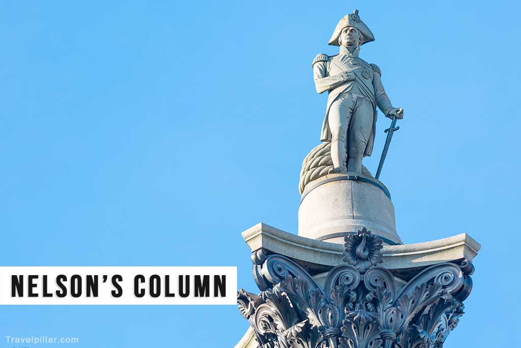 Nelson's Column in Trafalgar Square, London