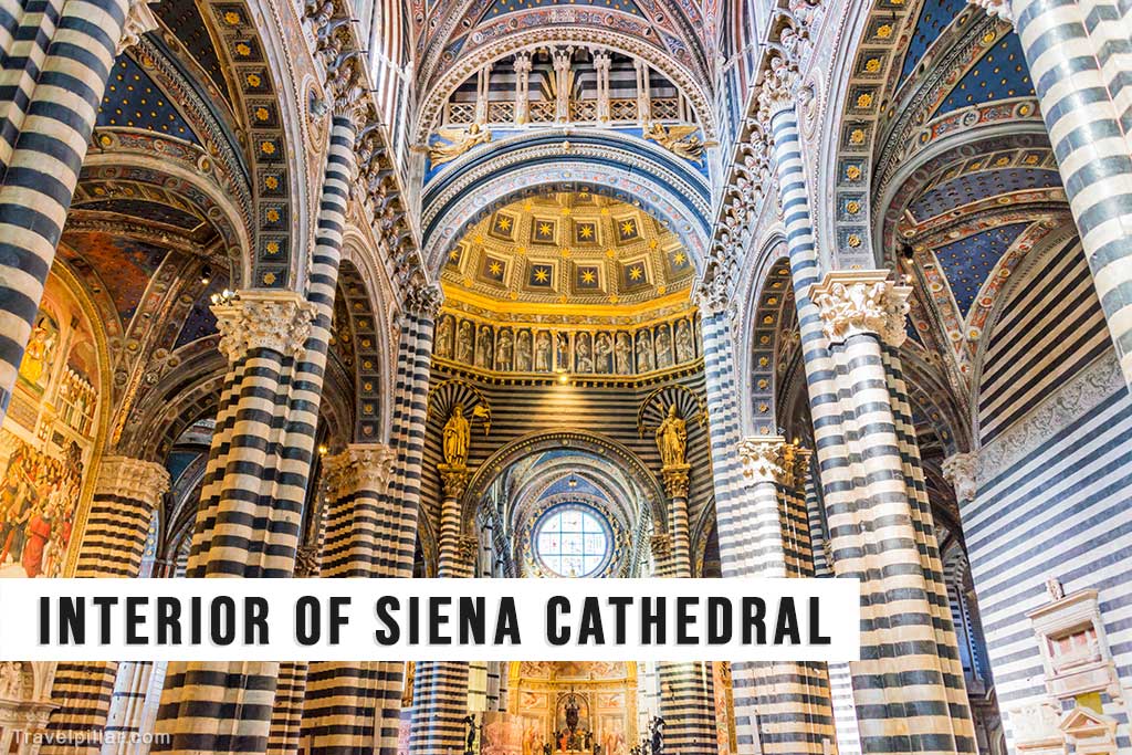 The interior of Siena Cathedral, Tuscany, Italy