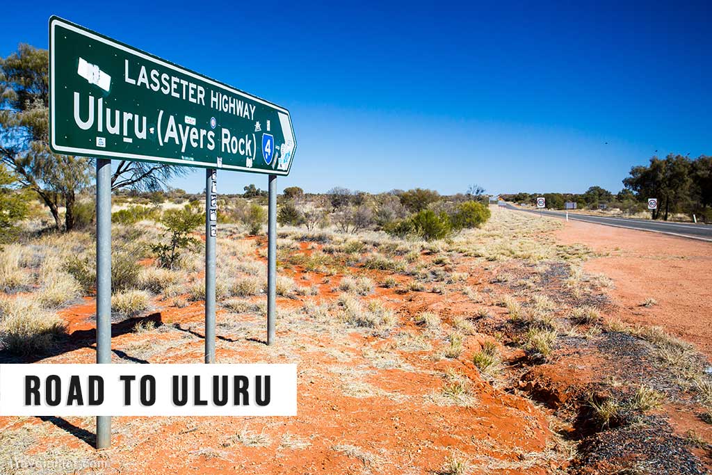 On the road to Uluru, Australia