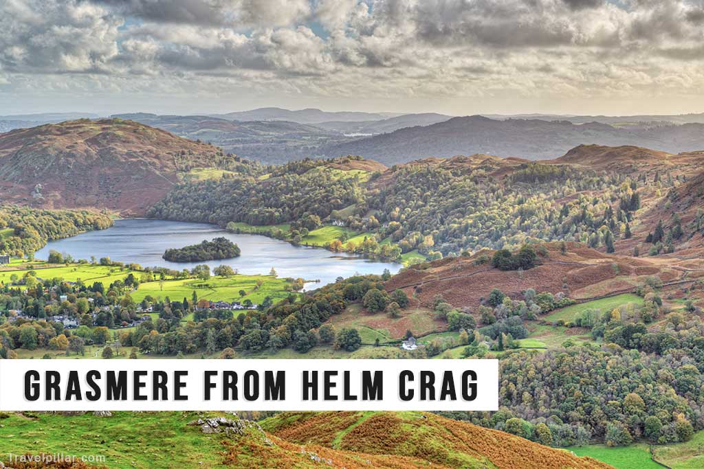 View of Grasmere from Helm Crag, Lake District National Park, UK