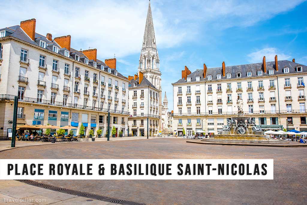 Place Royale and Basilique Saint-Nicolas de Nantes, France