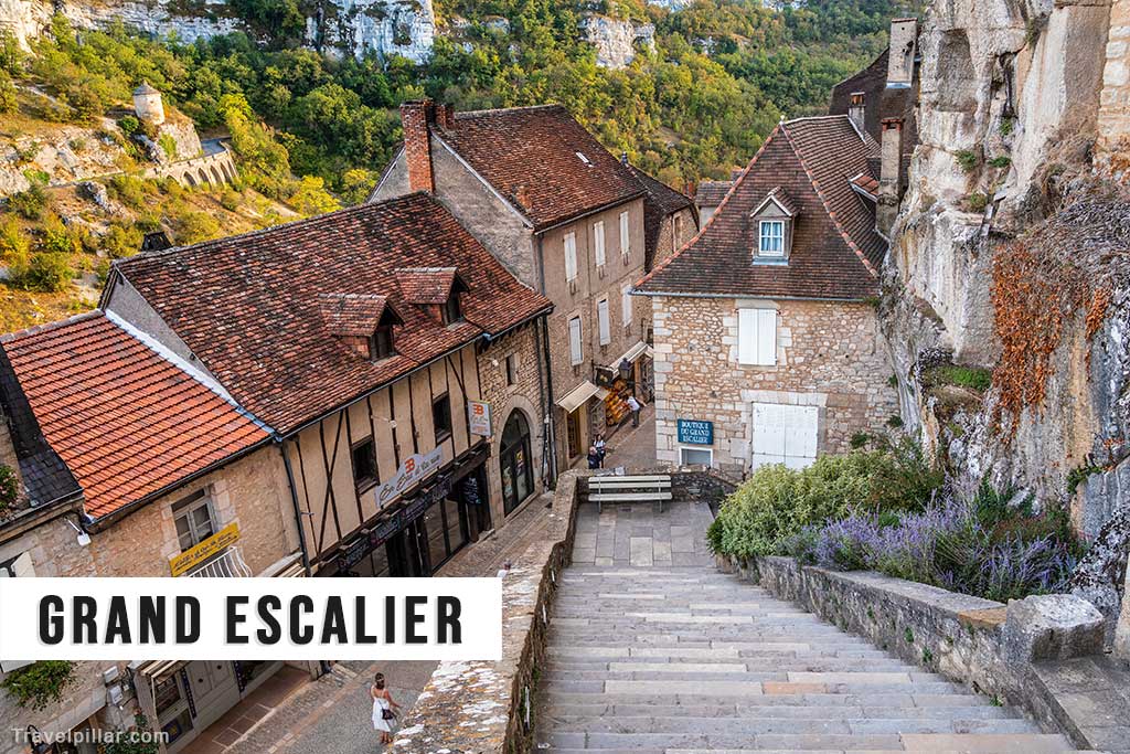 Grand Escalier (main staircase), Rocamadour, Dordogne, France