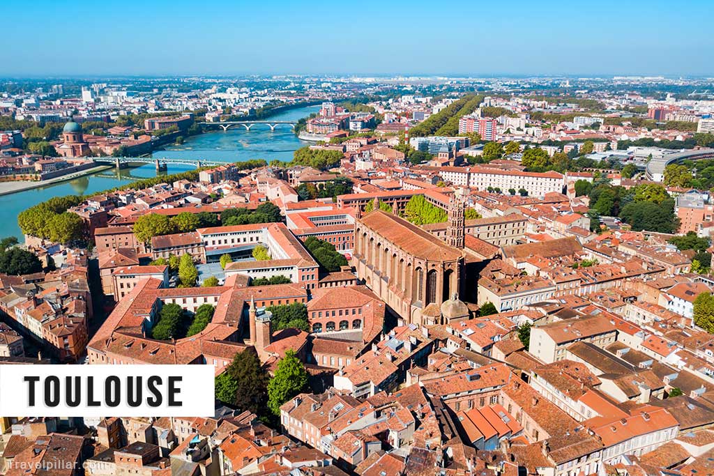 Toulouse, City Aerial View, France