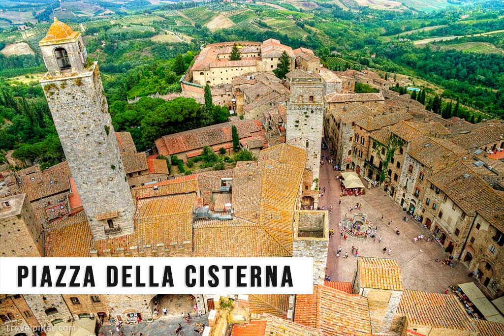 Piazza della Cisterna, San Gimignano, Tuscany