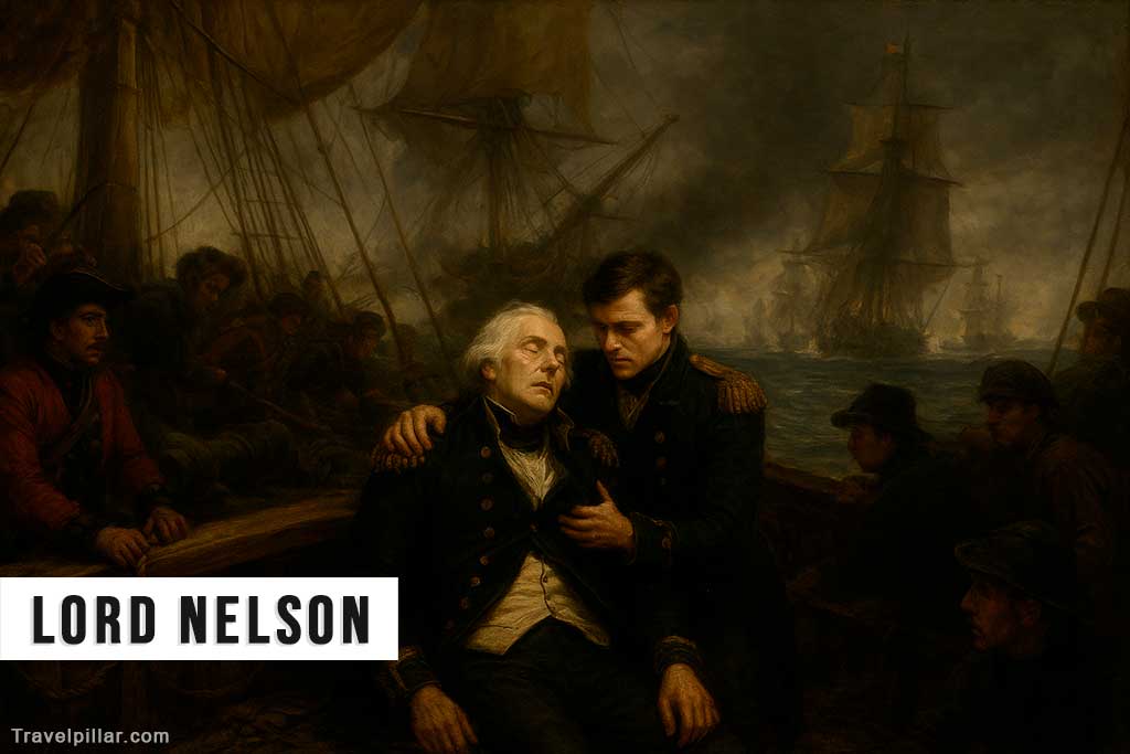 Lord Nelson at the Battle of Trafalgar