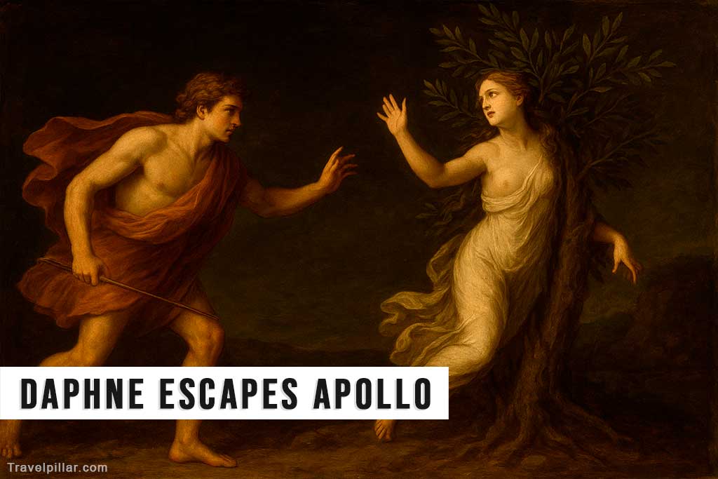 Daphne escapes Apollo