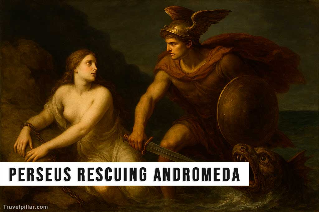 Perseus rescuing Andromeda
