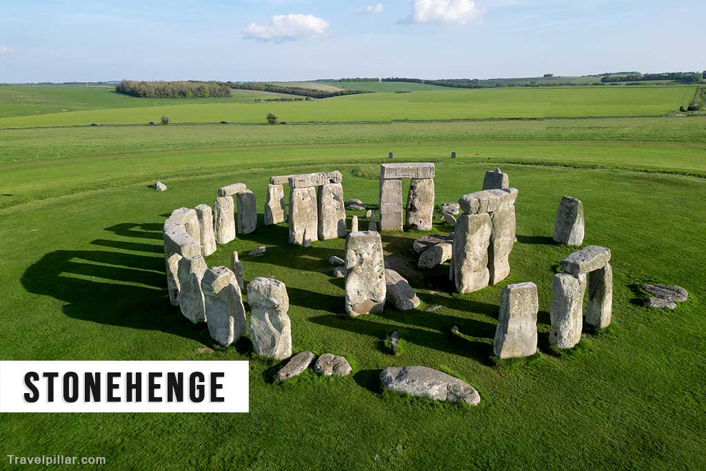 Aerial view of Stonehenge, Wiltshire, England