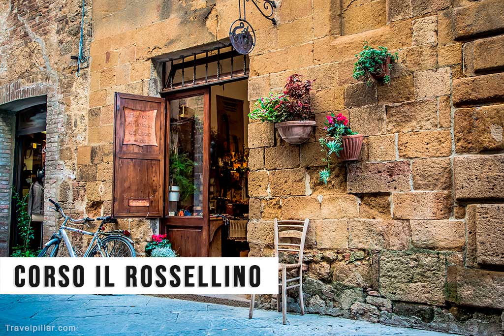 Corso il Rossellino, Pienza, Tuscany, Italy