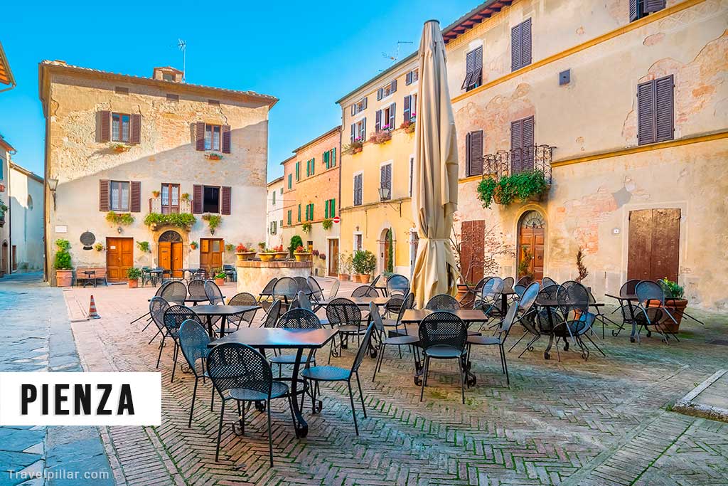 Piazza di Spangna, Pienza, Tuscany, Italy