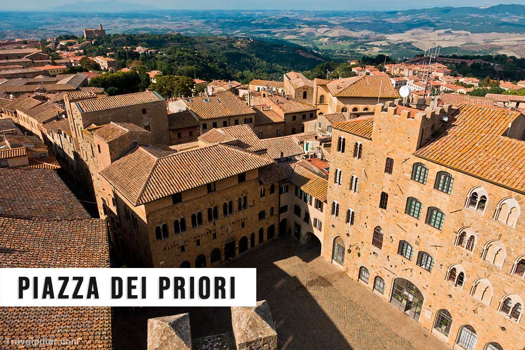 Piazza dei Priori (Main Square), Volterra, Tuscany, Italy