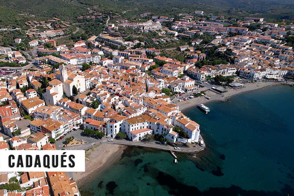 Aerial view of Cadaqués, Costa Brava, Spain