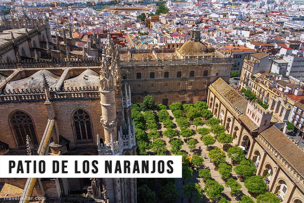 Patio de los Narajas (orange tree courtyard) in Seville Cathedral