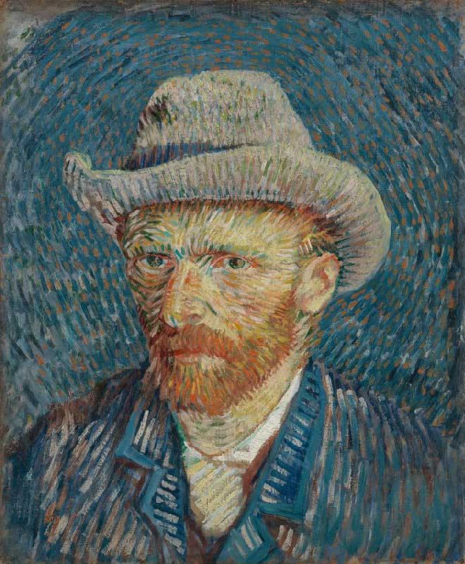 "Self-Portrait with Grey Felt Hat" - Vincent van Gogh